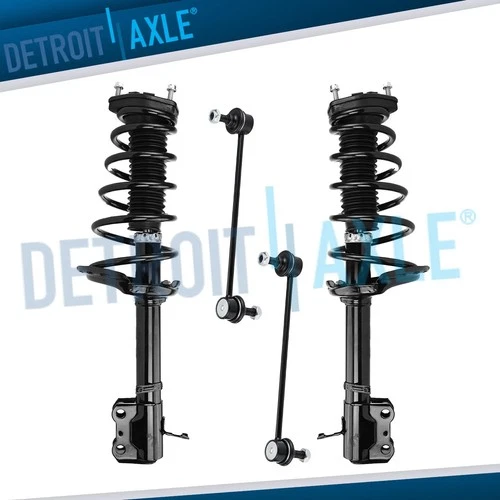 AWD 4pc Rear Struts w/ Coil Spring + Sway Bar Links for Toyota Highlander Venza