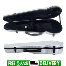 White Violin Case Advance 4/4 Carbon Fiber Violin Box Strong Light with Straps