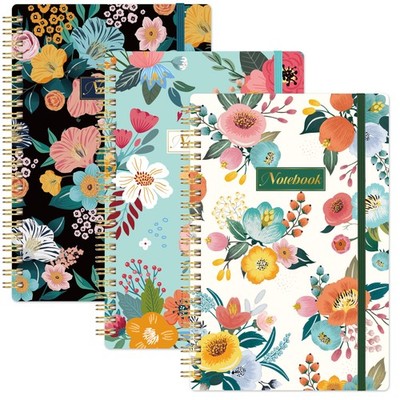 Chopet Notebook - 3 Pack A5 Lined Journal Notebooks, 8.3'' x 6'' Spiral Green
