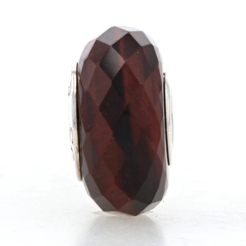 NUEVO Dije Chamilia Ojo de Tigre - Plata Esterlina Cristal de Murano Castaño Rojizo XA-2 Cuentas Foto 2 de 4