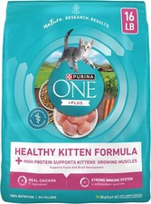 Purina ONE Kitten Dry Food High Protein 16lb Bag 3.32 per pound