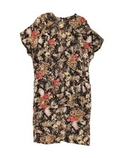 VINTAGE Womens Oversized Maxi Dress EU 42 Large Multicoloured Floral PY08
