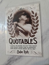 Babe Ruth 2016 Leaf Babe Ruth Collection #Q-10 Quotables New York Yankees HOF