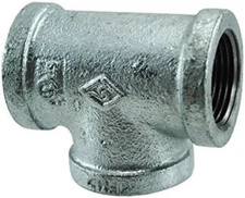 Threaded Pipe Tee 3/4" SCH-40 FIPT 300-PSI Malleable Iron - ProSource 11A-3/4G
