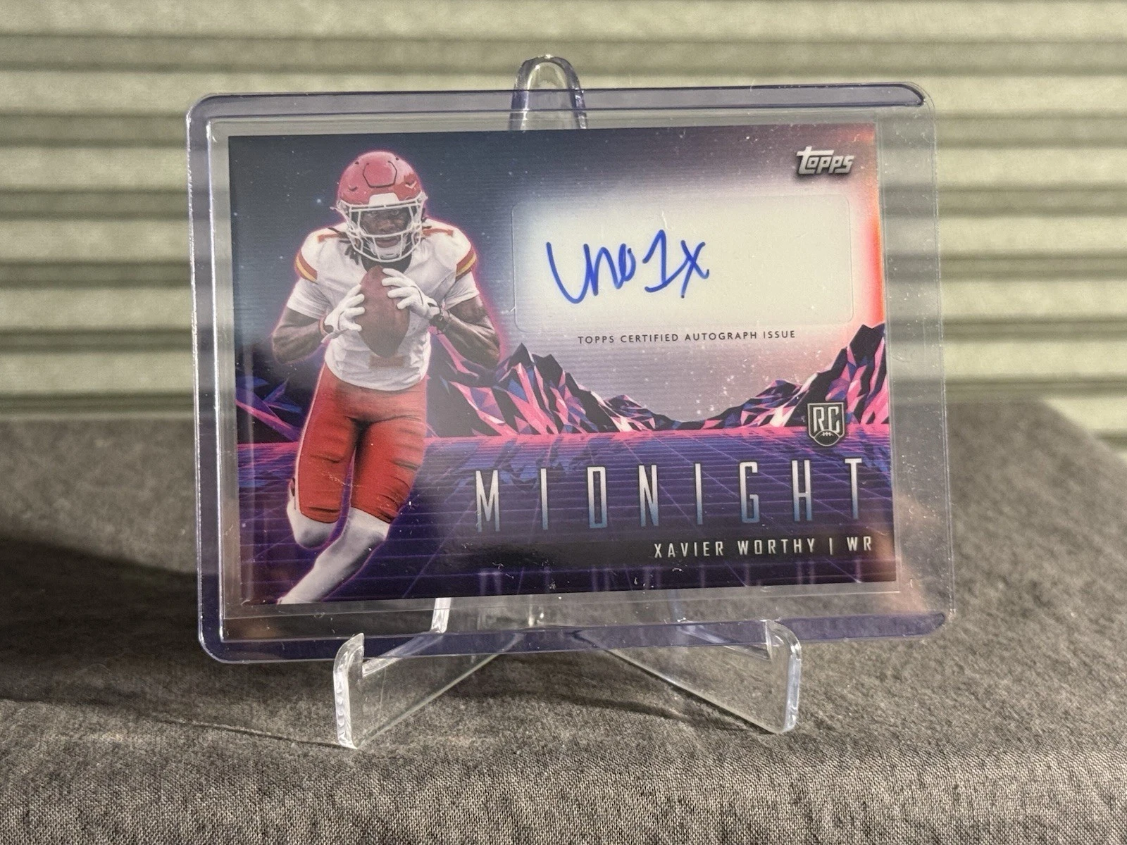2024 Topps Midnight Auto Xavier Worthy RC Chiefs Rookie NFL Horizon Signatures