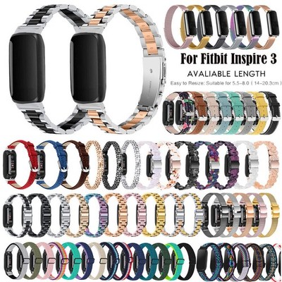Nylon//Leder/Edelstahl Metall Armband für Fitbit Inspire 3 Uhrenarmband Strap