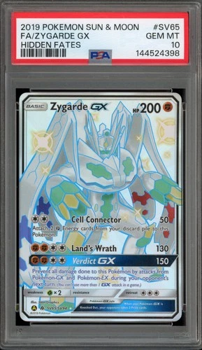 Pokemon Zygarde GX Hidden Fates Full Art #SV65 PSA 10 Gem Mint