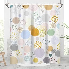 Kids Shower Curtain Girls Colorful Polka Dot Fun Cute Teen Toddler Girly