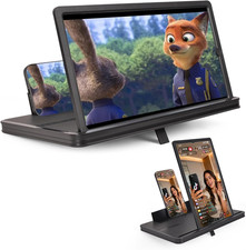14" Phone Screen Magnifier, 2026 New 2-In-1 3D HD Portable Projector Screen, Ver