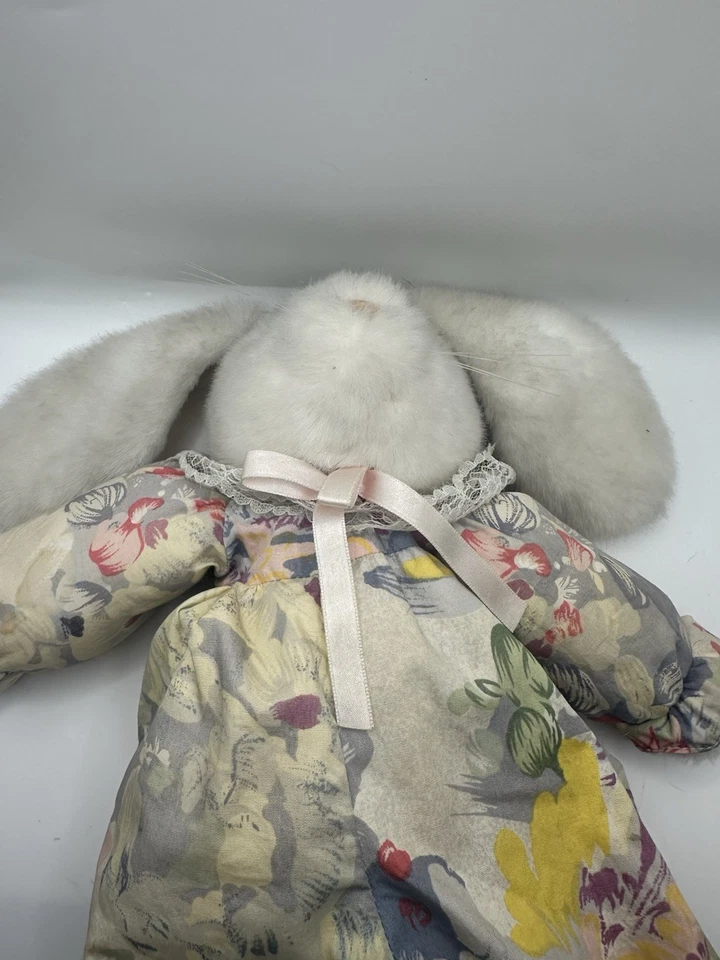 Vintage Plush Bunny Floral Pattern Outfit 1990s - Image 4 of 4
