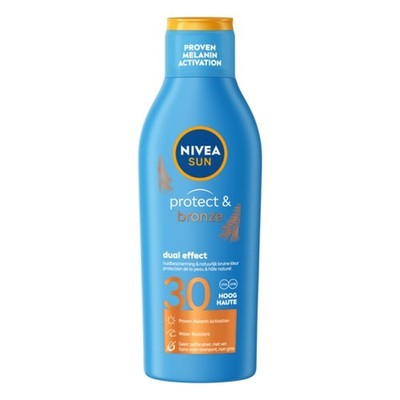 54,00 /L- 6er Pack NIVEA SUN Sonnenschutzmilch LSF 30   Protect & Bronze   200ml