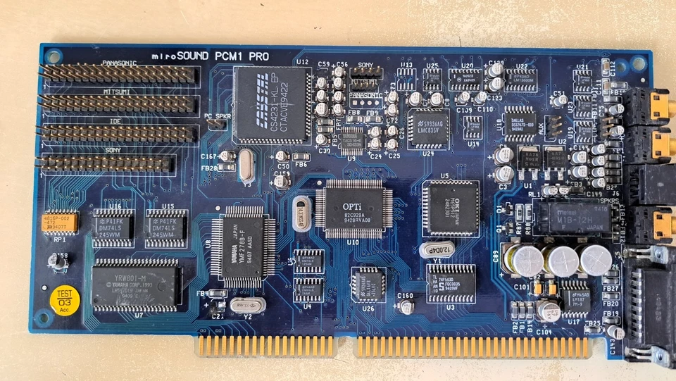 ISA sound card - miroSOUND PCM 1 Pro (OPL4) 2MB ROM