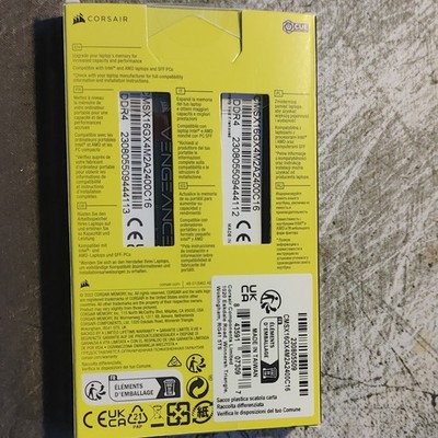 Corsair Vengeance CMSX16GX4M2A2400C16 16GB DDR4 SODIMM 2400MHz