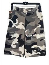 dickies mens black, white camo ripstop premium cargo work shorts 30 32 or 36 new