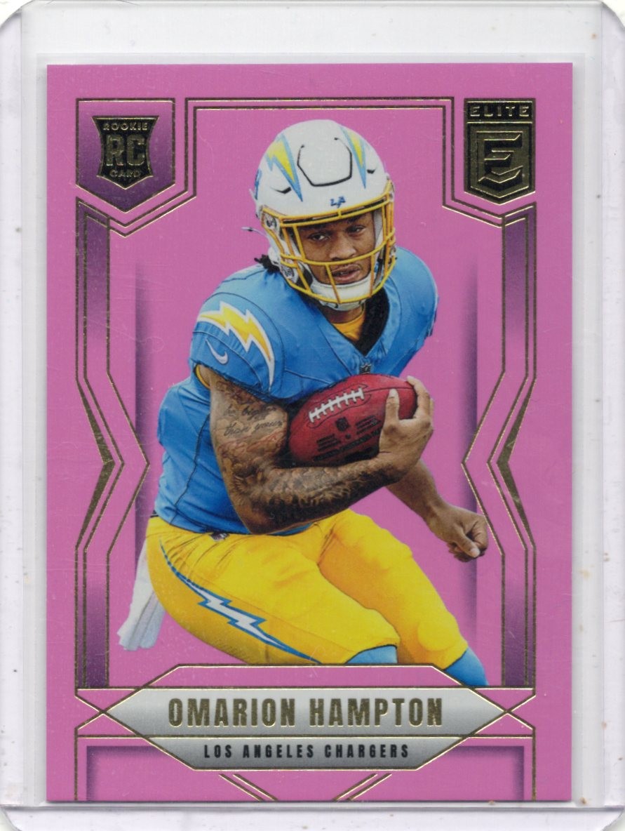 2025 Panini Donruss Elite - Rookies Omarion Hampton #132 Pink (RC) Chargers