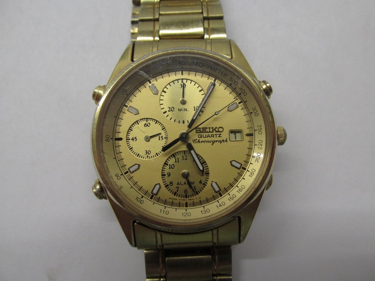 1990s SEIKO 7t32-7B30 100m vintage quartz chronograph japan