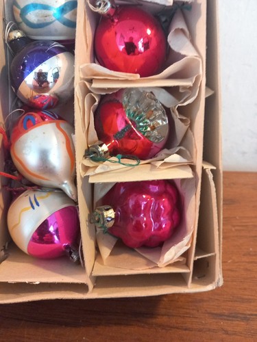 VECCHIE PALLINE ALBERO DI NATALE VINTAGE IN VETRO X13, piccole - Foto 4 di 14