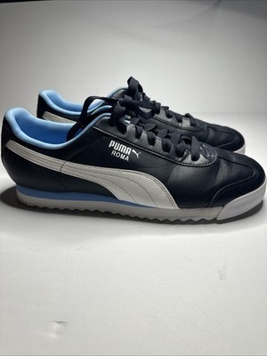 Puma Roma Basic 35357287 Mens Navy Blue White Baby Blue / Low Tops