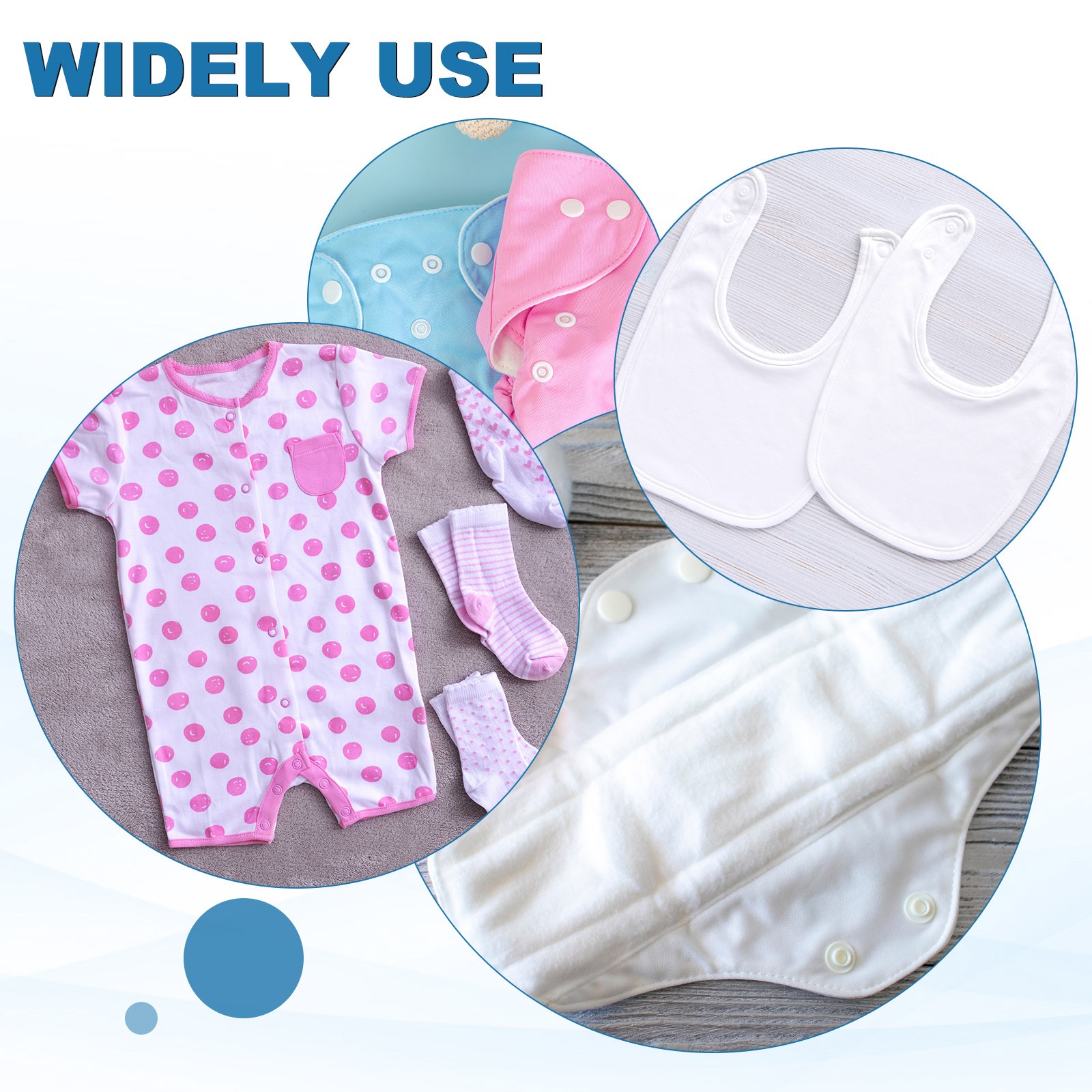 100Set Metal Snap Button Kit 10mm Solid Prong Snap Button Fasteners Tool Black