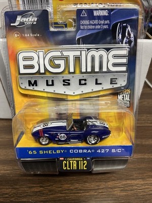 Jada Toys 1:64 Bigtime Muscle 1965 Shelby Cobra 427 S/C Blue Diecast