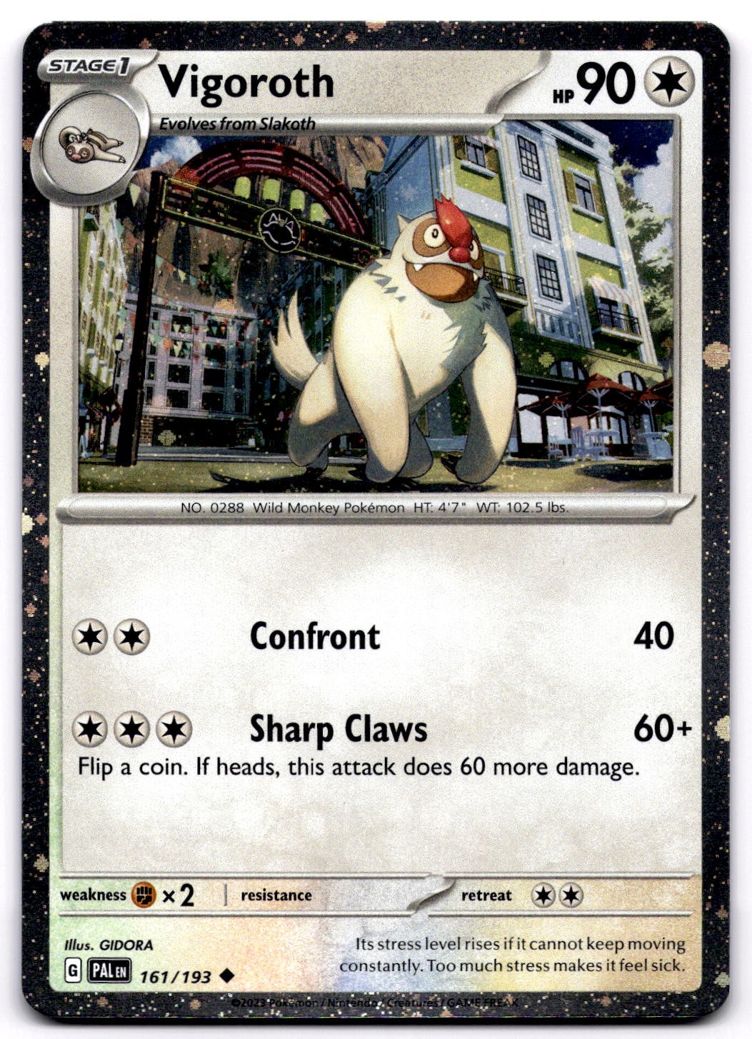 Vigoroth 161/193 Misc. Cards & Products Cosmos Holo Promo Pokemon Card - NM