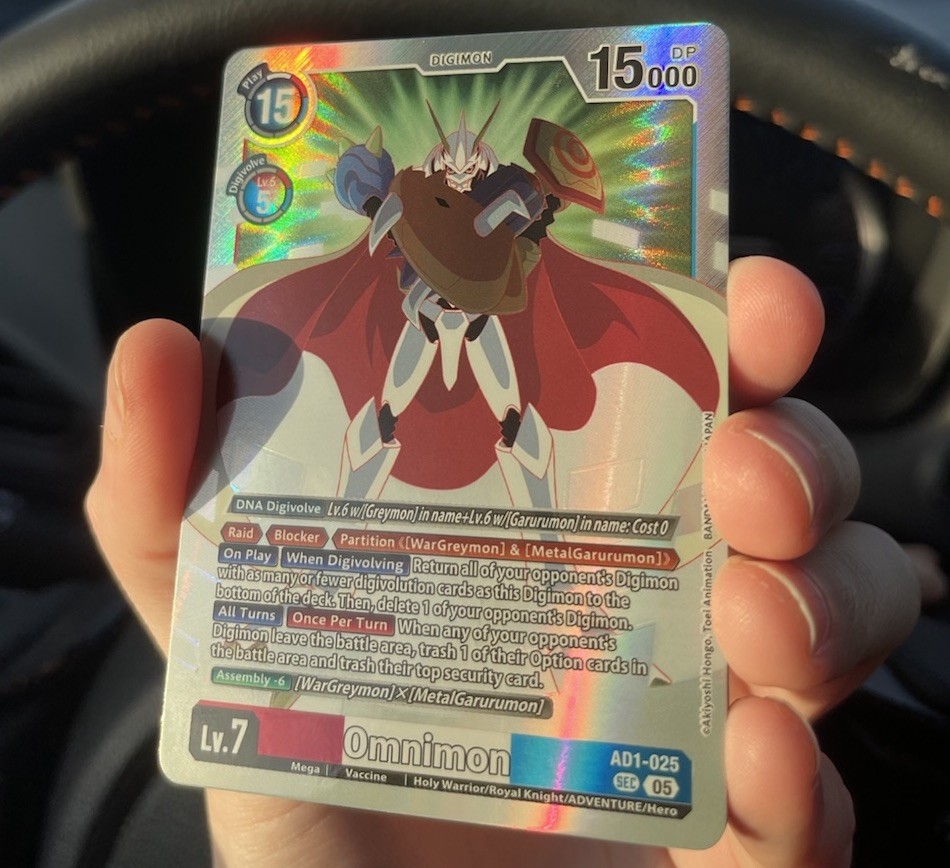 Omnimon AD1-025 Sec Digimon TCG Card NM