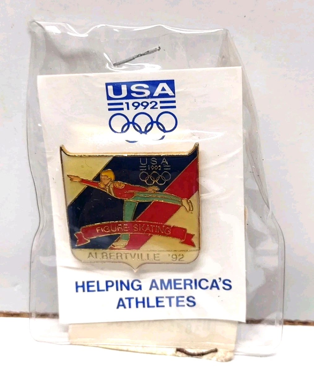 Pin's JO Albertville 1992 - USA Patinage De Vitesse - Pin's Olympique