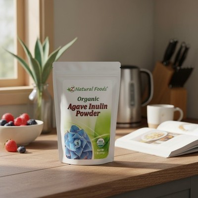 1 lb Organic Agave Inulin Powder - , Gluten-Free Natural Fiber Supplement