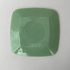 Vintage Genuine Fire King Jadeite Charm Plate 6-5/8 Inch Square MCM HTF