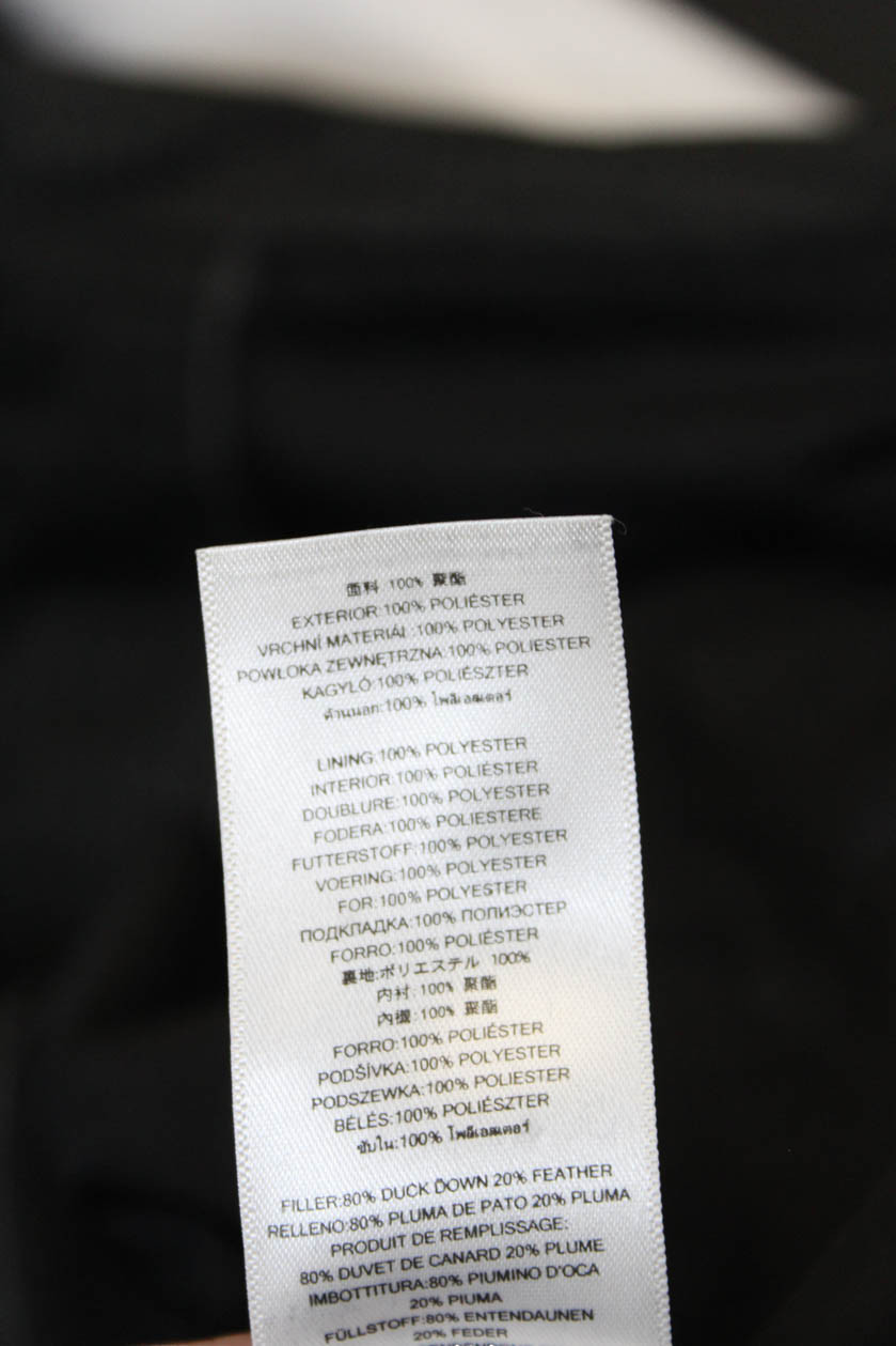 Michael Kors Womens Houndstooth Print Zippered Puffer Vest Gray Size L thumbnail 6