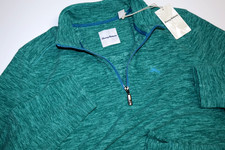 Tommy Bahama Cloud Peak Half Zip Fleece Sweatshirt LS Quetzal Green New Medium M