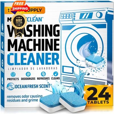 #ad MIGHTY CLEAN Washing Machine Cleaner Tablets 24 Pack 1 24 Count Pack of 1 $30.98