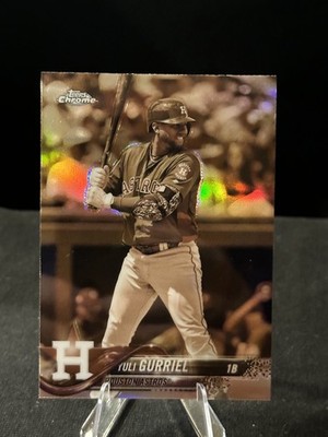 (3) 2018 Yuli Gurriel Topps Chrome Sepia Refractors #168