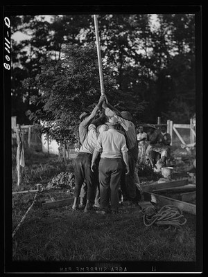 Saint Marys County Maryland 1941 Ridge Well Project Drop Pipe Into Casing