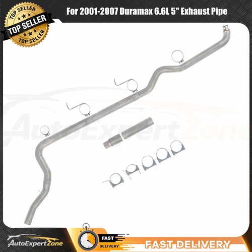 5" FULL Exhaust Pipe For 2001-07 Chevrolet GMC Duramax 6.6L 2500HD Chevy Diesel