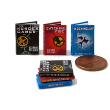 THE HUNGER GAMES Books 3 Pc 1:12 Scale Miniature Readable Books Mockingjay