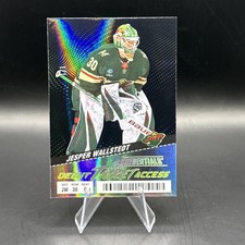 Jesper Wallstedt 2024-25 Upper Deck Credentials Debut Ticket Access Black RC 1/1
