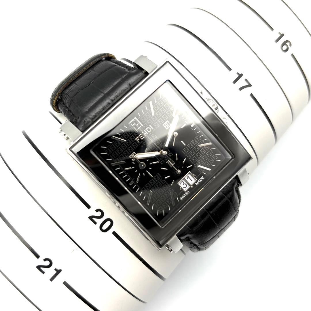 Fendi Quadro Ceramic Chronograph Men's Quartz 39mm Used Authentic thumbnail 11