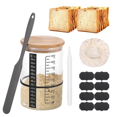 Starterset Sauerteig, Sourdough Starter Kit mit 900ml Glas | Sauerteig