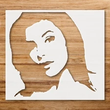 Bold Woman's Face Silhouette Stencil for Unique Crafting Projects - StencilAir