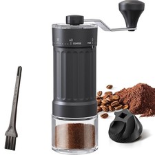 Manual Coffee Bean Grinder Hand Mill 30-Grade Adjustable Ceramic Burr Grinders`