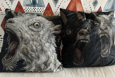 Square Throw Pillows Set of 4 Modern Goat Animal Print Polyester Multicolor