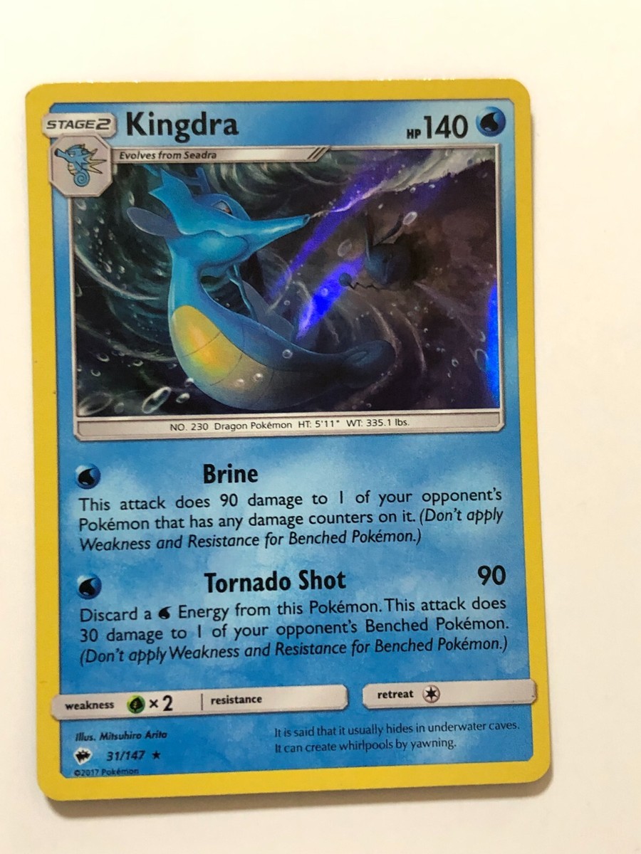 kingdra pokemon card holographic Pokemon Card S&M Burning Shadows Holographic Kingdra 31/147 NM