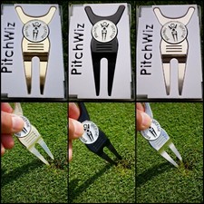 Genuine PitchWiz Pro GenII 4in1 Golf Tool - Divot, Club Rest, Marker, Alignment