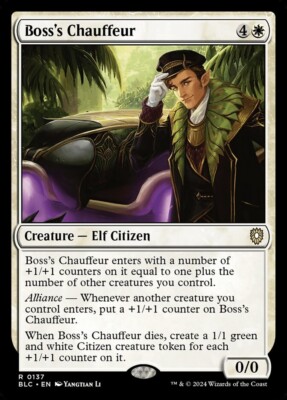 Boss's Chauffeur 0137 Non Foil Rare Bloomburrow Commander MTG NM