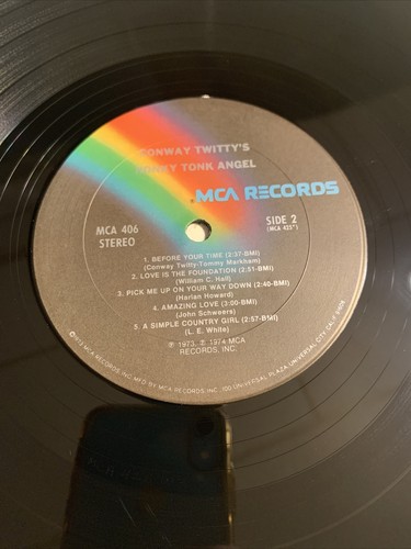 Conway Twitty Twitty’s Honky Think Angel LP MCA black rainbow EX!!! - Picture 4 of 4