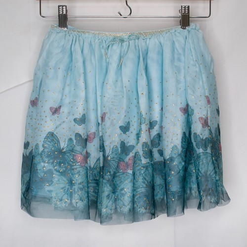 NEW H&M Butterfly Tulle Skirt Girls 8 10 Blue Fairy Glitter Fairycore Tutu EE16X