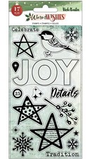 Vicki Boutin - Christmas Clear Stamps - Warm Wishes - 17 Pieces - Brand New