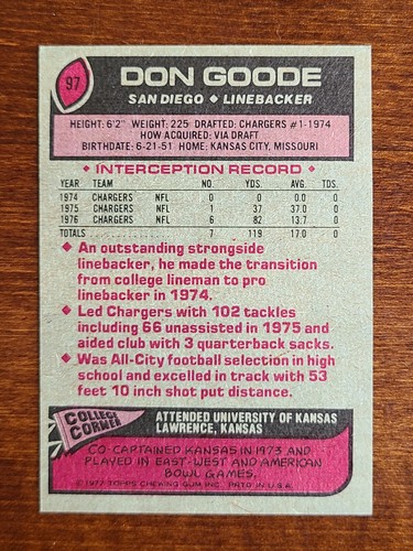 Tarjetas de fútbol americano Topps 1977 completan tu conjunto que elijas elegir cada una #1 - 170 - Imagen 163 de 287