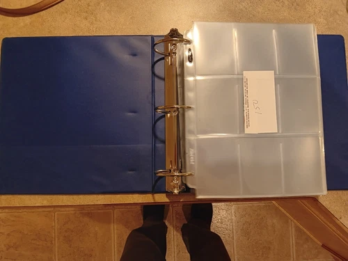 150 Pocket Used Card Pages for Sports Cards - Ultra Pro/BCW- Pro9T with binder